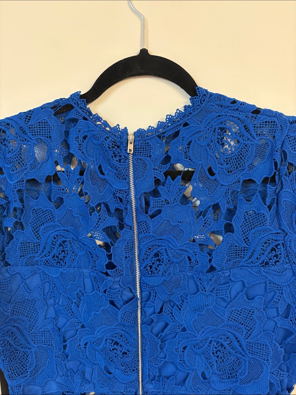 ❤️ BNWT A Fine Romance Cobalt Blue Lace Sheath Dress size M wedding guest dress - Picture 6 of 7
